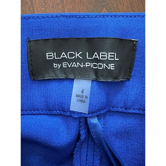 Black Label by Evan-Picone Straight-Leg Career Pants True Cobalt Blue Size 4 - Picture 4 of 11